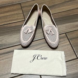 J.Crew Biella Perforated Leather Tassel Loafers